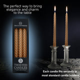 Dinner Candles - Pack of 3 Twisted Candles