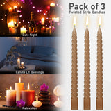 Dinner Candles - Pack of 3 Twisted Candles