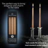 Dinner Candles - Pack of 3 Twisted Candles