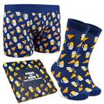 CityComfort Mens Boxers and Funny Socks Set - Pizza & Beer - Get Trend