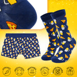 CityComfort Mens Boxers and Funny Socks Set - Pizza & Beer - Get Trend