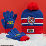 Super Mario Boys Winter Accessories Set, for School Travel - Boys Gifts