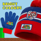 Super Mario Boys Winter Accessories Set, for School Travel - Boys Gifts