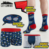 CityComfort Mens Boxers and Funny Socks Set - Super Dad - Get Trend