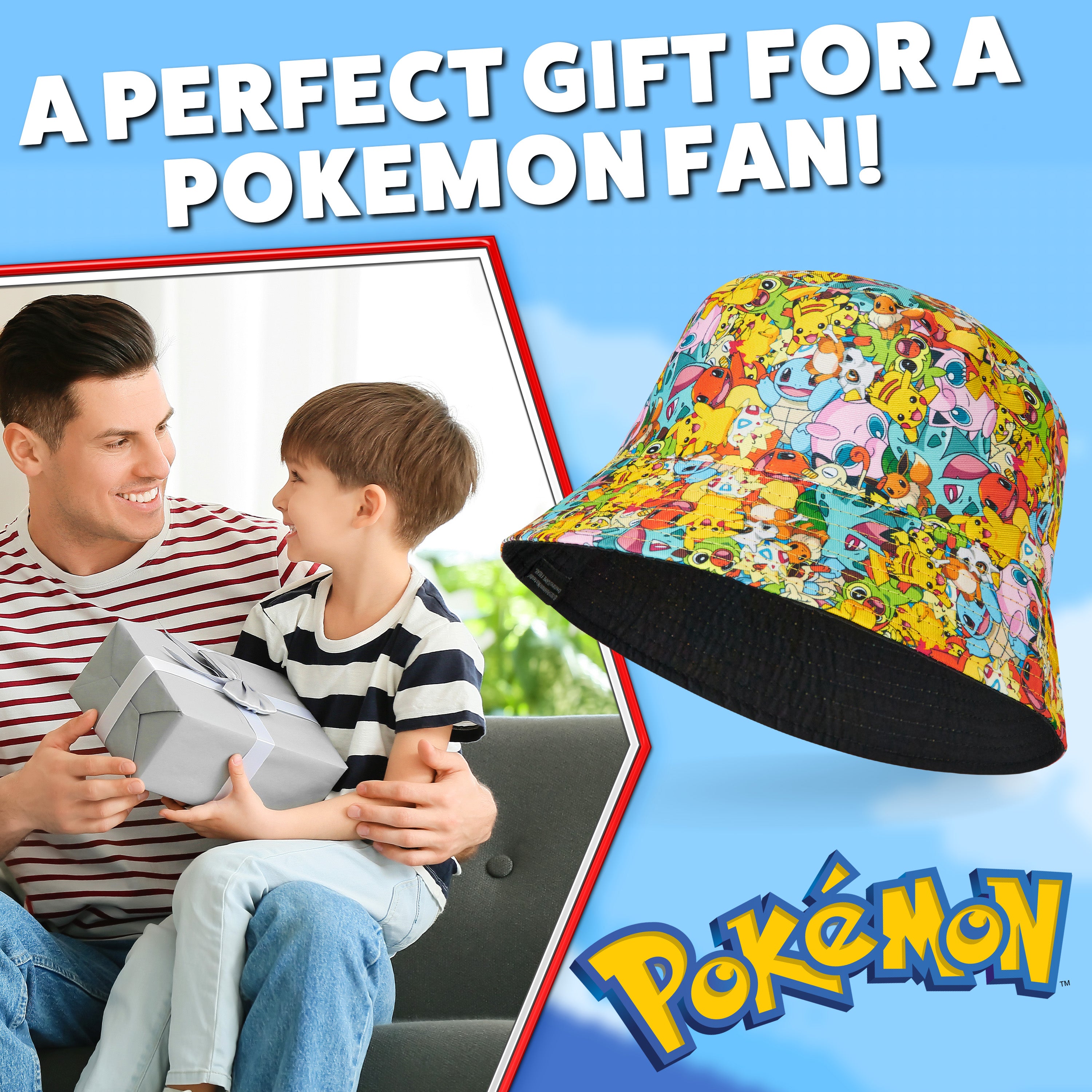 Pokemon Boys & Girls Bucket Hat, AOP Pokemon Bucket Hat - Get Trend