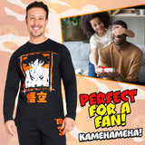 Dragon Ball Z Mens Long Pyjama Set, Soft Comfortable PJs Loungewear - Gifts for Men