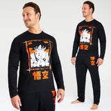 Dragon Ball Z Mens Long Pyjama Set, Soft Comfortable PJs Loungewear - Gifts for Men