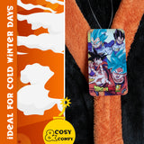 Dragon Ball Z Mens Fleece Dressing Gown Fluffy Bathrobe Loungewear Gifts for Him