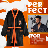 Dragon Ball Z Mens Fleece Dressing Gown Fluffy Bathrobe Loungewear Gifts for Him