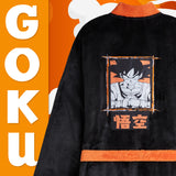 Dragon Ball Z Mens Fleece Dressing Gown Fluffy Bathrobe Loungewear Gifts for Him