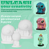 Disney Stitch Kids Paint Your Own Figure DIY Crafts - Pack of 3 - Stitch Gifts(Multi - 3 Pack)