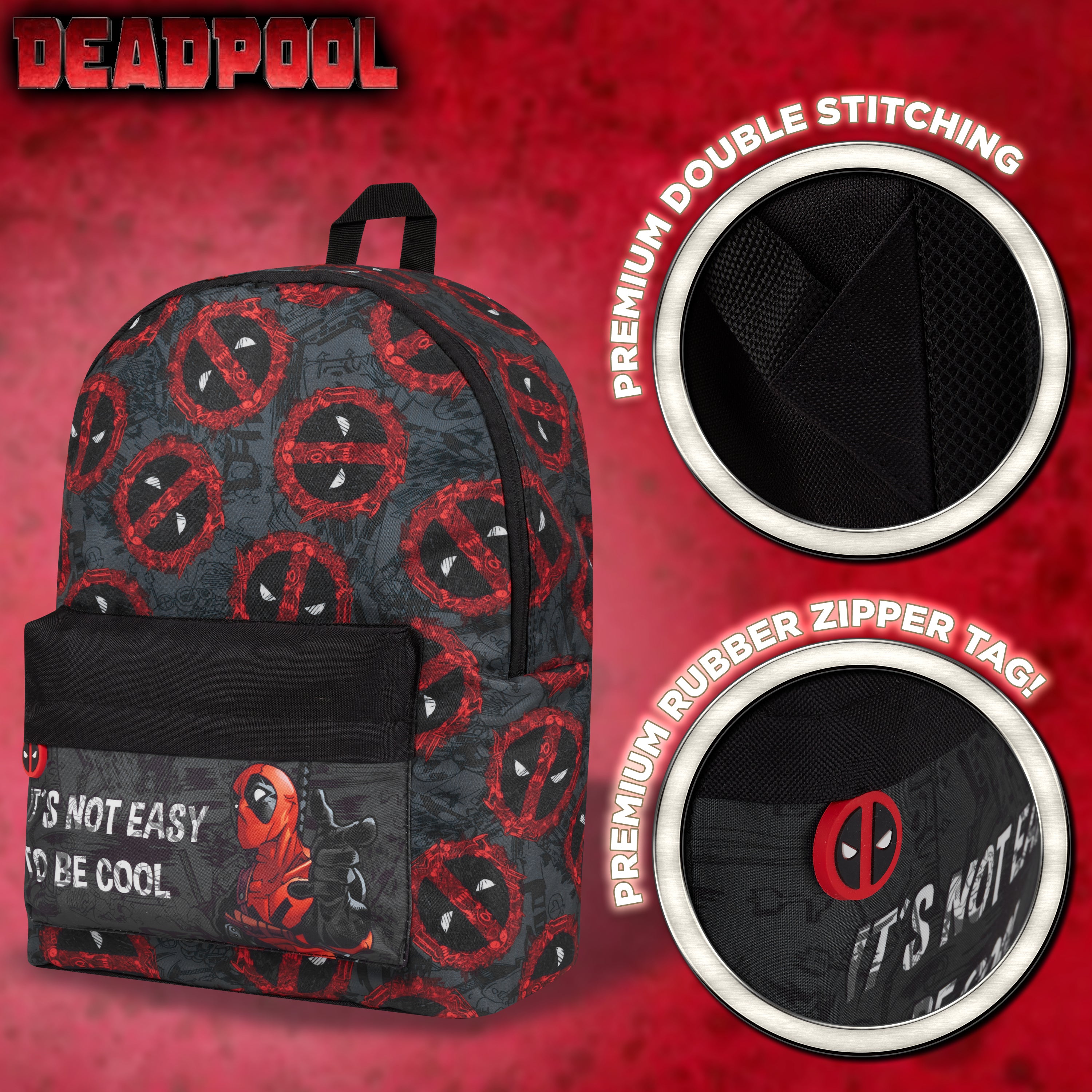 Marvel Boys Backpack Kids School Bag for Boys - DEADPOOL - Get Trend