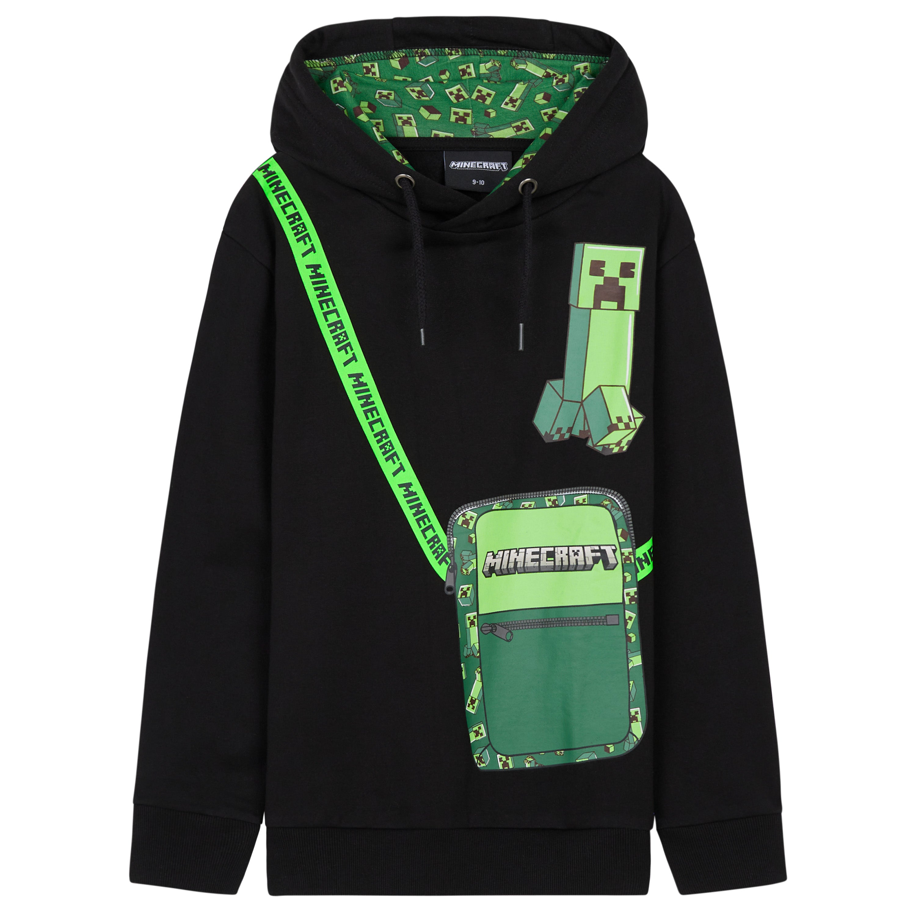 Minecraft Boys Hoodie - Creeper Hooded Sweatshirt - Get Trend