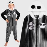 Disney The Nightmare Before Christmas Boys Fleece Onesie with Hood Cosy Loungewear -Gifts for Boys