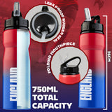 England FA Water Bottle with Straw - Metal Water Bottle for Football Fans - Get Trend