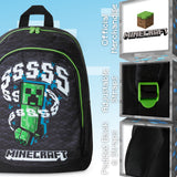 Minecraft Kids School Backpack with Zipped Front Pocket for Sports,Travel - Gamer Gifts