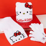 Hello Kitty Winter Accessories , Cosy 3 Piece Beanie Scarf and Gloves Set