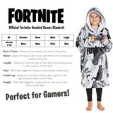 Fortnite Oversized Hoodie Blankets for Boys Fleece Extra Long Warm Wearable Hooded Poncho for Kids and Teens 14+, Gamers Gifts