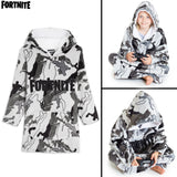 Fortnite Oversized Hoodie Blankets for Boys Fleece Extra Long Warm Wearable Hooded Poncho for Kids and Teens 14+, Gamers Gifts