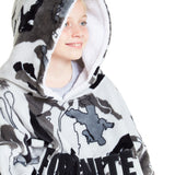 Fortnite Oversized Hoodie Blankets for Boys Fleece Extra Long Warm Wearable Hooded Poncho for Kids and Teens 14+, Gamers Gifts