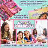 Gabby's Dollhouse Art Set for Kids with 137 Pieces, Drawing and Colouring Art Supplies