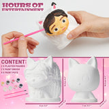 Gabby's Dollhouse Paint Your Own Plaster Figures Set of 2 for Girls DIY Crafts Art Set Activity - Gifts for Girls