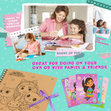 Gabby's Dollhouse Scrapbook Kit for Kids with Accessories - Gifts for Girls