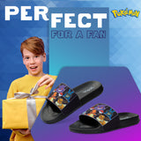 Pokemon Boys Sliders, Beach or Pool Shoes for Kids - Black/Multi - Get Trend