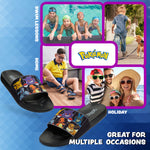 Pokemon Boys Sliders, Beach or Pool Shoes for Kids - Black/Multi - Get Trend