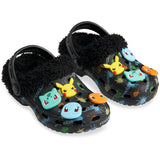 Pokemon Boys Clogs with Removable Fur Lining & Charms, Anime Gifts for Boys