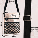 Disney Women's and Teenager Shoulder Bag, Mickey Mouse and Minnie Mouse Bag, Women's Small Shoulder Bag