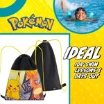 Pokemon Kids Drawstring Bags - Pikachu Swimming Bag, School, Sports, PE Bag - Get Trend