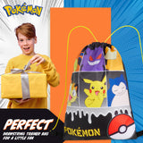 Pokemon Kids Drawstring Bag - Pikachu String Swim Bag for School, Sports, PE Bag