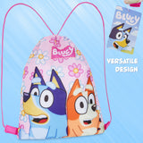 Bluey Drawstring Swim Bag for Girls, String Swimming Bag, School, Sports, Travel, PE Bag