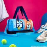 Bluey Sports Bag, Spacious Weekend Bag Duffel Bag Holdall with Zipped Pockets, Travel Essentials, Sports, Dance (Blue)