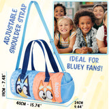 Bluey Sports Bag, Spacious Weekend Bag Duffel Bag Holdall with Zipped Pockets, Travel Essentials, Sports, Dance (Blue)