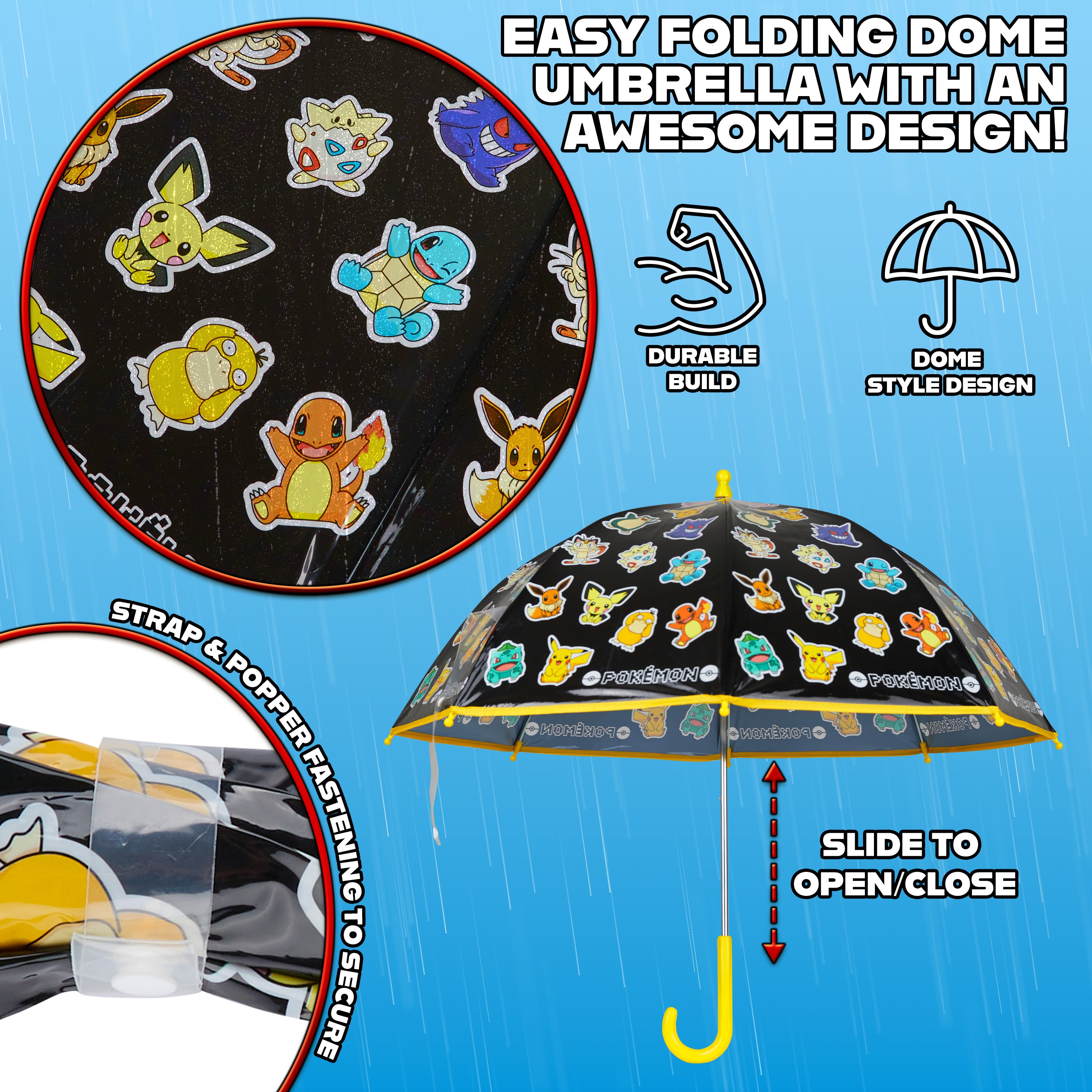 Pokemon Dome Umbrella for Kids - Get Trend