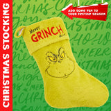 The Grinch Fluffy Christmas Stocking, Funny Festive Hanging Xmas Decor 44cm