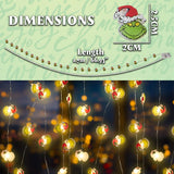 The Grinch LED Christmas String Lights, Battery Operated 170cm Fairy Lights (Green 2D)