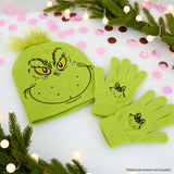 The Grinch Hat Scarf and Gloves Ladies Winter Accessories, Funny Hat Hand Warmer Long Hat Mitten - Gifts for Her