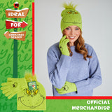 The Grinch Hat Scarf and Gloves Ladies Winter Accessories, Funny Hat Hand Warmer Long Hat Mitten - Gifts for Her