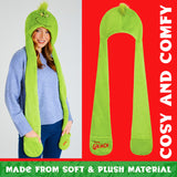 The Grinch Hat Scarf and Gloves Ladies Winter Accessories, Funny Hat Hand Warmer Long Hat Mitten - Gifts for Her