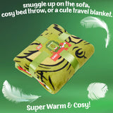 The Grinch Fleece Bed Blanket, Soft Bed Throw 150 x 130cm - Festive Gifts