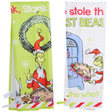 The Grinch Kitchen Towel Pack of 2, Christmas Dish Cloth Funny Tea Towel Washing Up Cotton Hand Cloth Kitchen Accessories