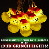 The Grinch Decorative String Lights (Green 3D)