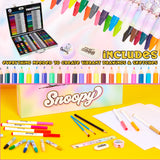 Peanuts Snoopy Kids Colouring Set 140 Plus Pieces Travel Art Supplies Kids Gifts