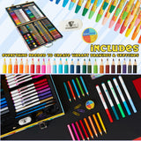 Pokemon Art Supplies Set, 40+ Pcs Kids Painting Drawing Colouring Travel Case with Crayons Felt Tips Watercolours - Kids Gifts (Multi)