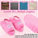 Barbie Girls Fluffy Slippers, Comfy Mule House Shoes - Gifts for Girls