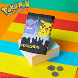 Pokemon Kids Trifold Wallet with Zipped Coin Compartment (Black/Yellow)