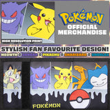 Pokemon Kids Trifold Wallet with Zipped Coin Compartment (Black/Yellow)